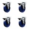 Service Caster 5'' Solid Poly Wheel Swivel Top Plate Caster Set with Posi Brake, 4PK SCC-20S514-SPUS-PLB-4 - alternate 1